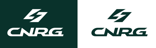 Монохромная и инвертированная версии логотипа CNRG Lubricants
